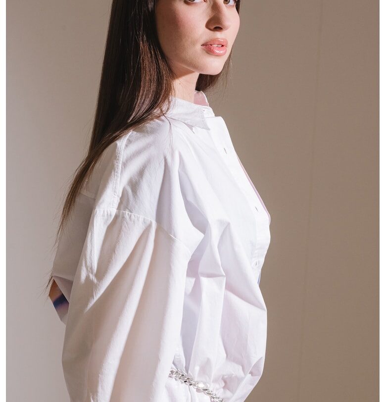 Свободна риза с шарка на гърба HUGO