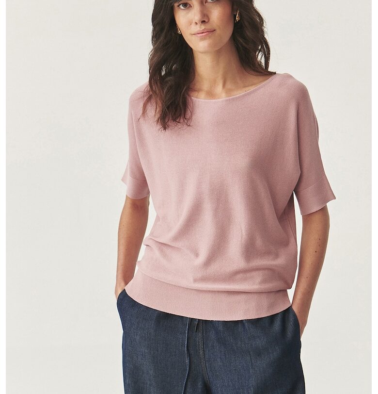 Свободна тениска с деколте-лодка Tatuum