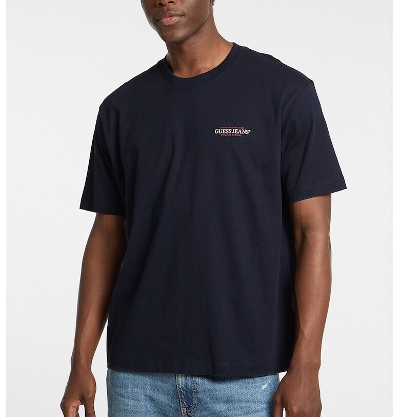 Свободна тениска с лого GUESS JEANS