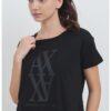 Свободна тениска с овално деколте ARMANI EXCHANGE