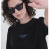Свободна тениска с овално деколте CALVIN KLEIN JEANS