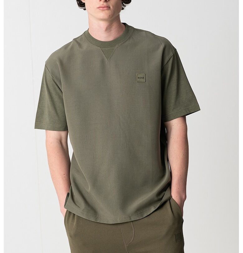 Свободна тениска с памук BOSS