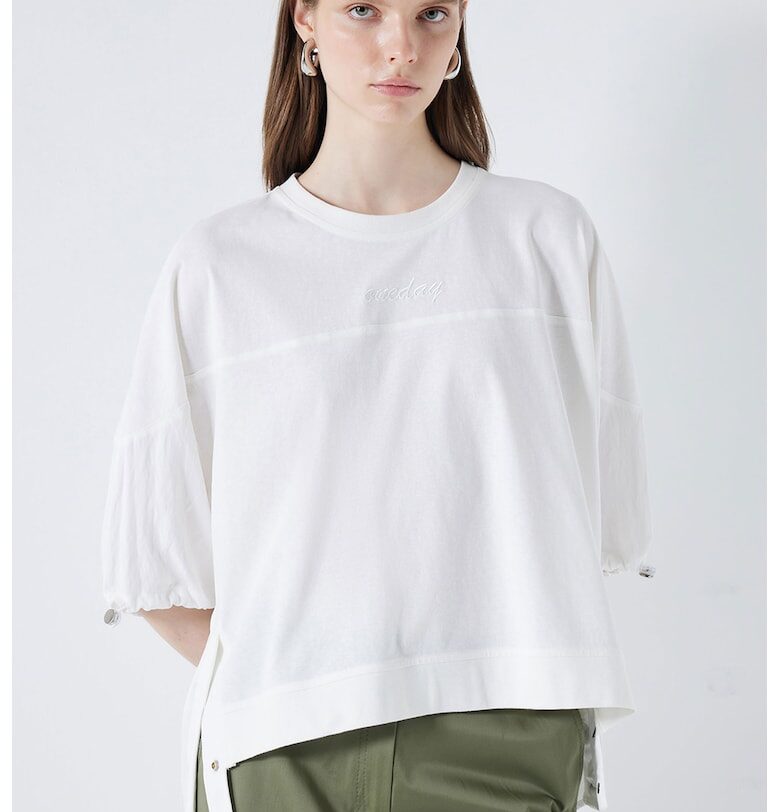 Свободна тениска с памук с овално деколте Ipekyol