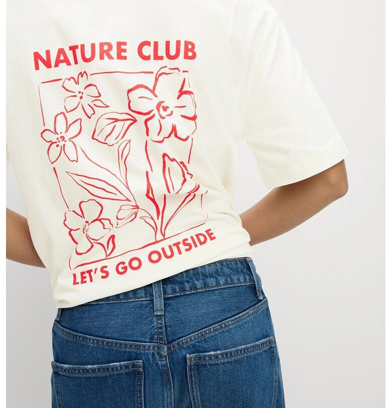 Свободна тениска с принт Marks  Spencer