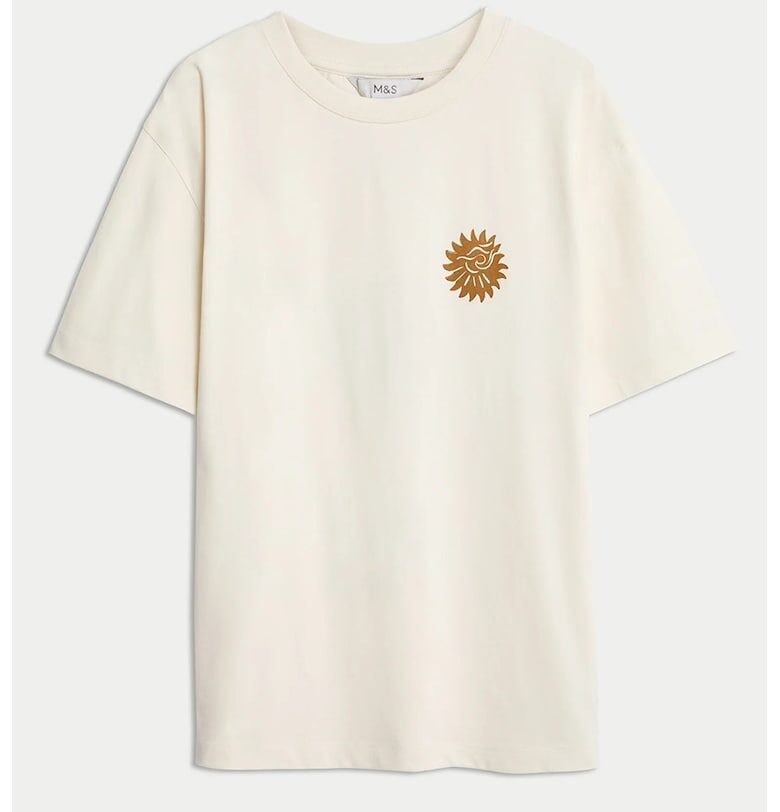 Свободна тениска с принт Marks  Spencer