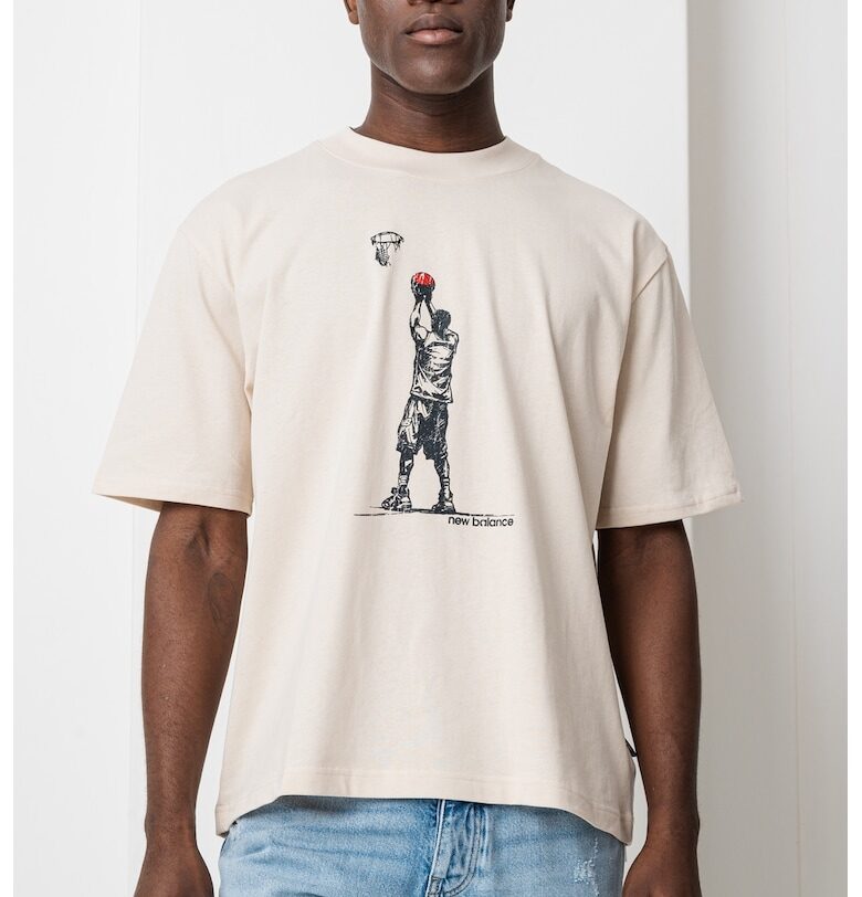 Свободна тениска с принт New Balance