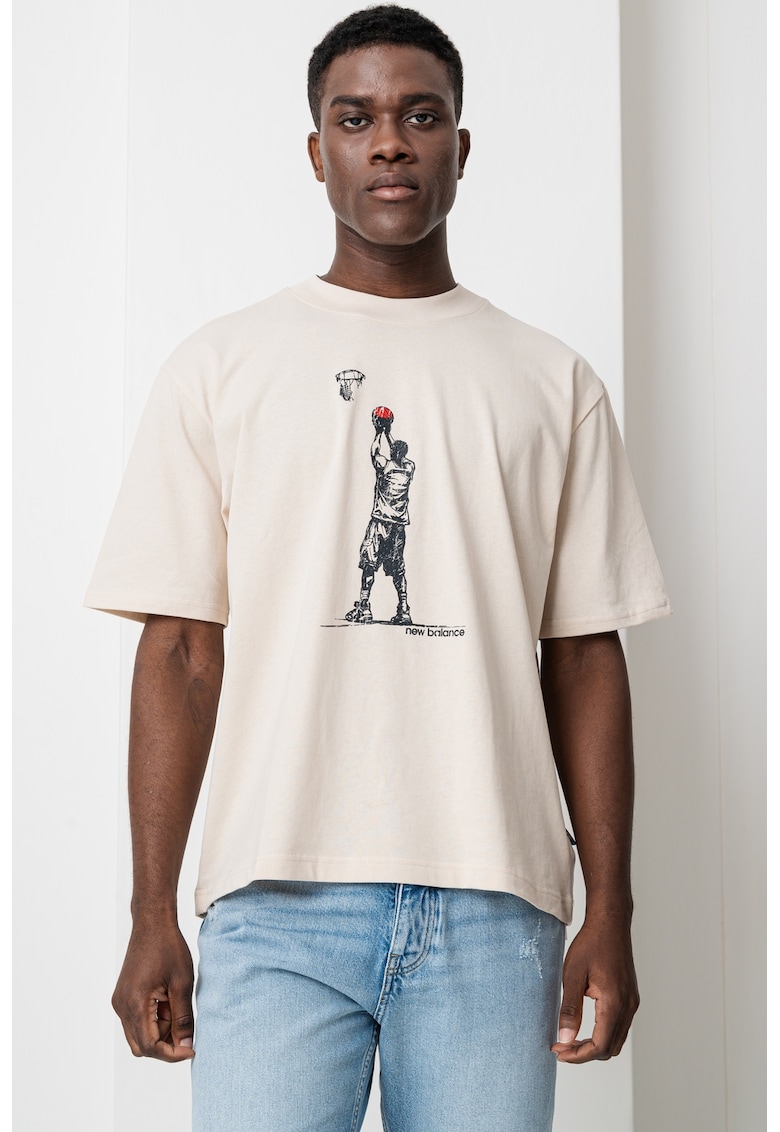 Свободна тениска с принт New Balance