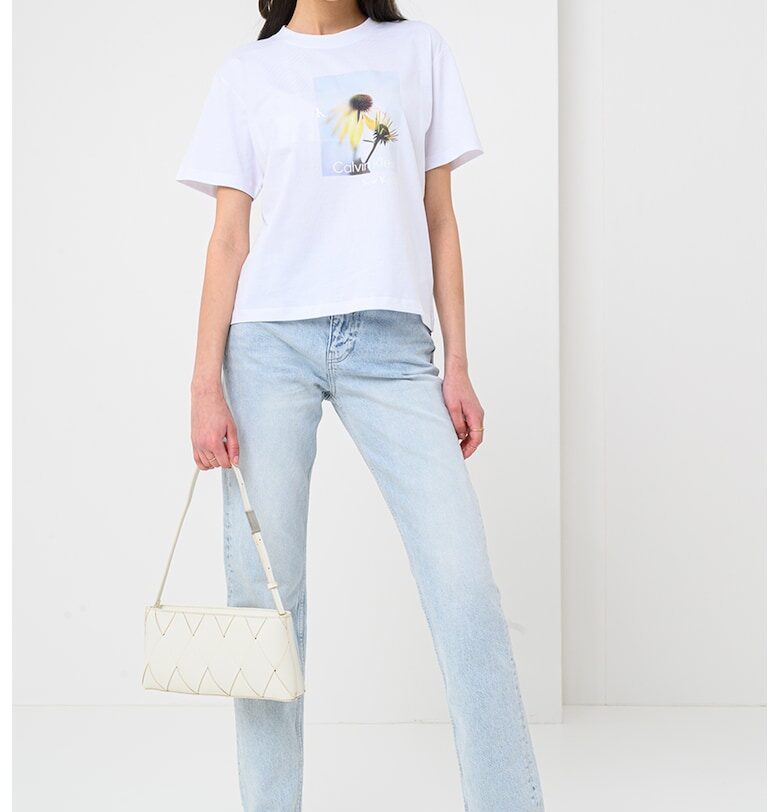 Свободна тениска с шарка CALVIN KLEIN JEANS