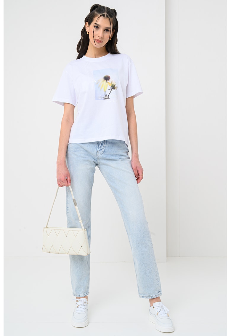 Свободна тениска с шарка CALVIN KLEIN JEANS