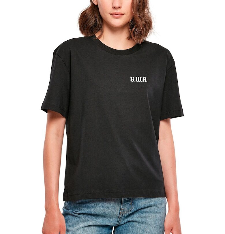 Свободна тениска с шарка на гърба Mister tee