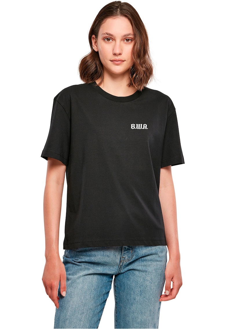 Свободна тениска с шарка на гърба Mister tee