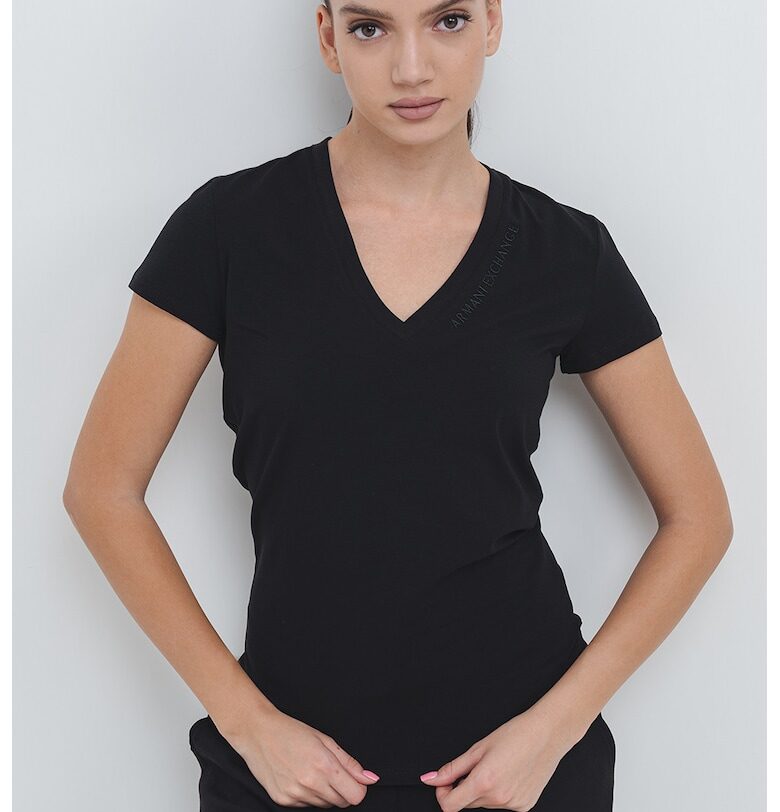 Свободна тениска с шпиц ARMANI EXCHANGE