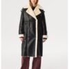 Свободно палто от еко кожа TWIST