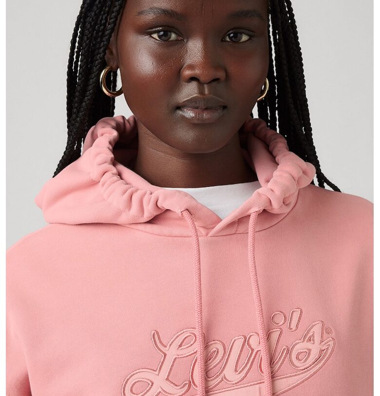 Свободно памучно худи с джоб кенгуру Levis