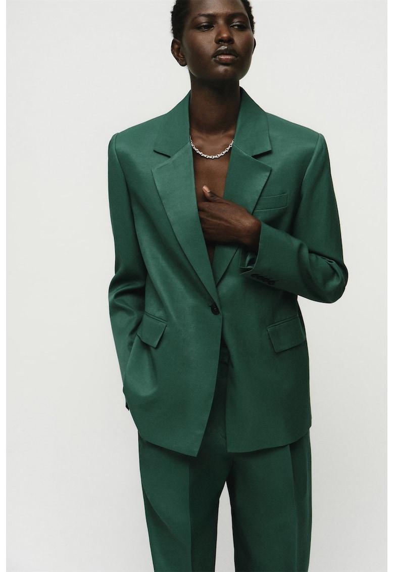 Свободно сако с лен Mango