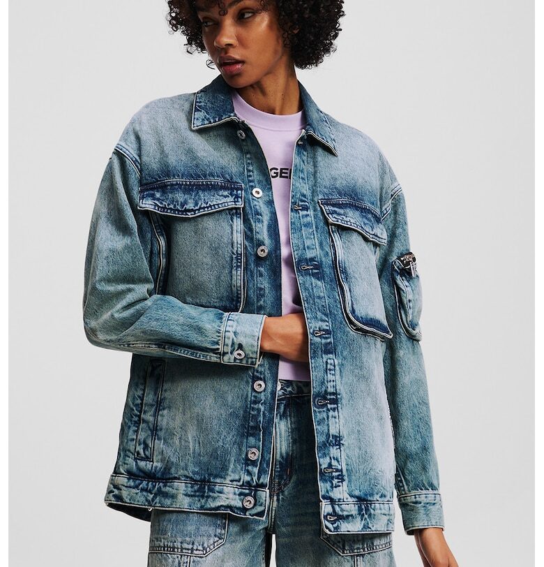 Свободно яке от деним с джобове KARL LAGERFELD JEANS
