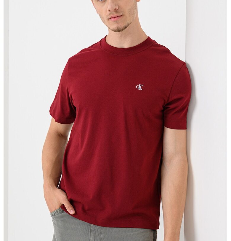 Семпла тениска с овално деколте CALVIN KLEIN JEANS