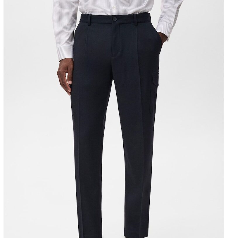 Скосен официален панталон Mango