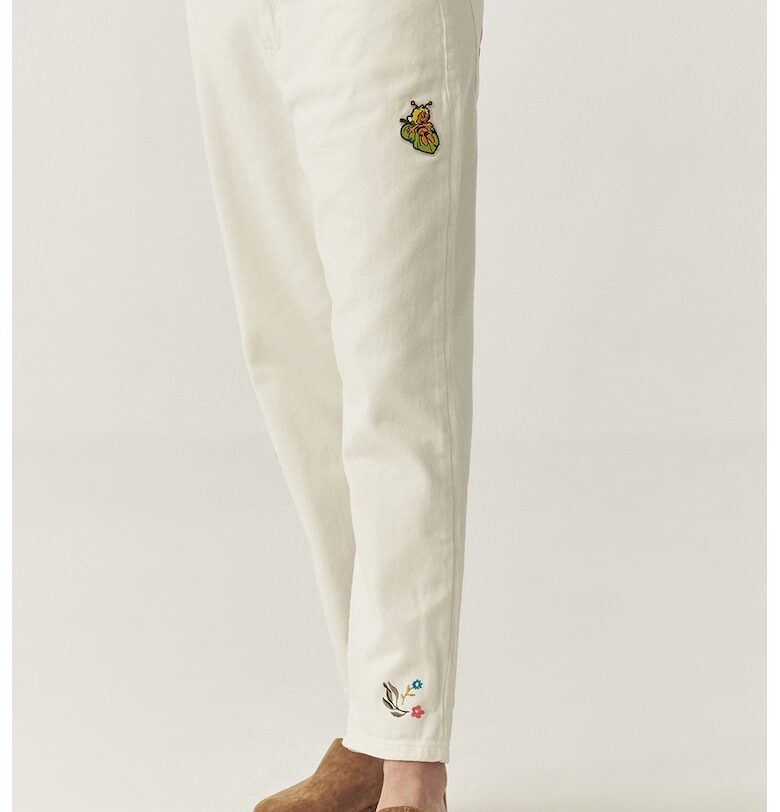 Скъсени дънки с бродерии Tatuum