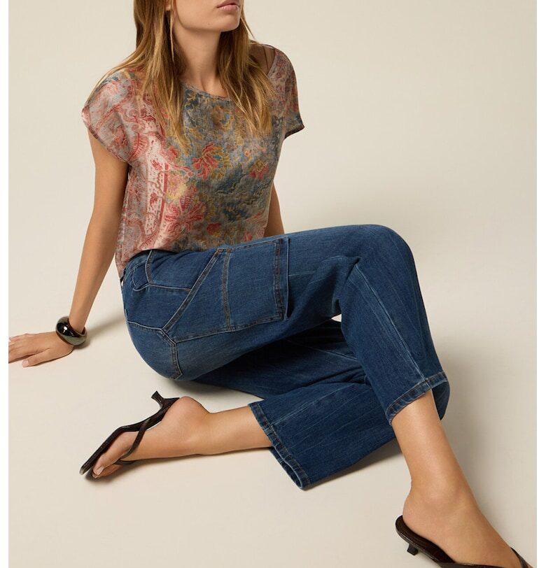 Скъсени дънки с верижка Oltre