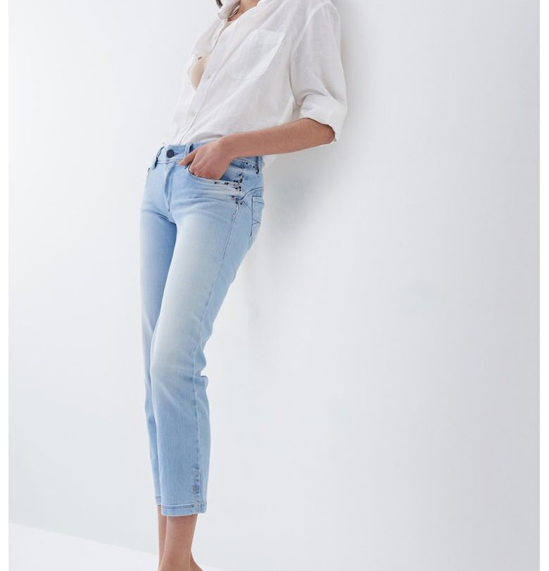 Скъсени прави дънки със средна талия Salsa Jeans