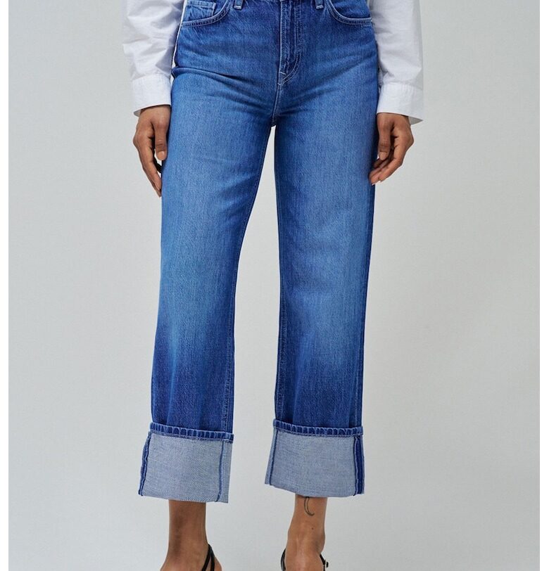 Скъсени прави дънки със средна талия Salsa Jeans