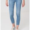 Скъсени скини дънки с висока талия CALVIN KLEIN JEANS
