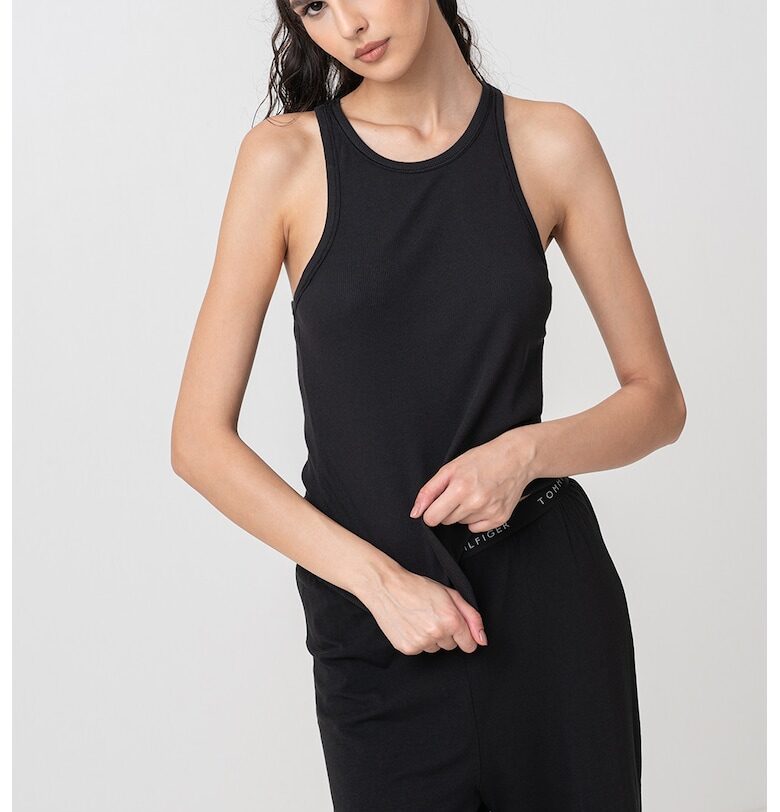 Слим блуза с изрязан гръб CALVIN KLEIN