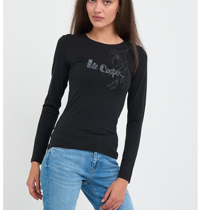 Слим блуза с лого Lee Cooper