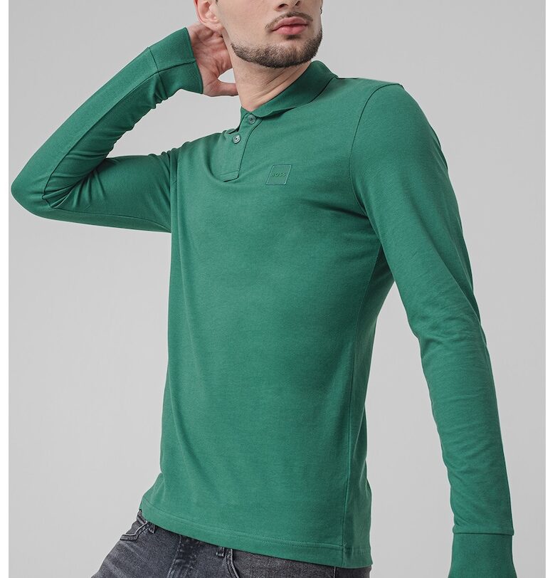 Слим блуза с яка BOSS