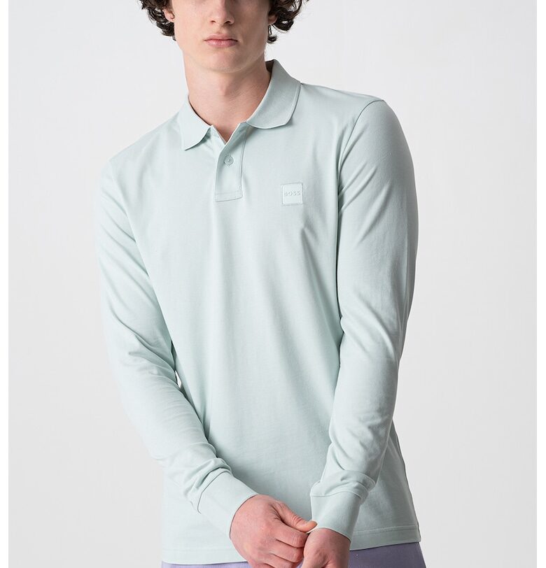 Слим блуза с яка BOSS