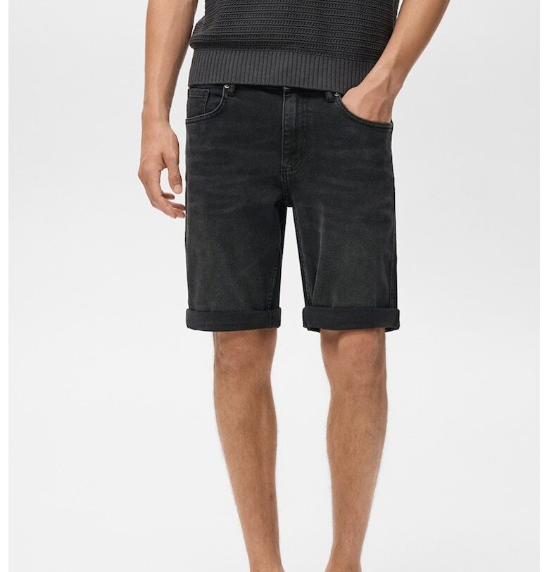 Слим дънкови бермуди Mango