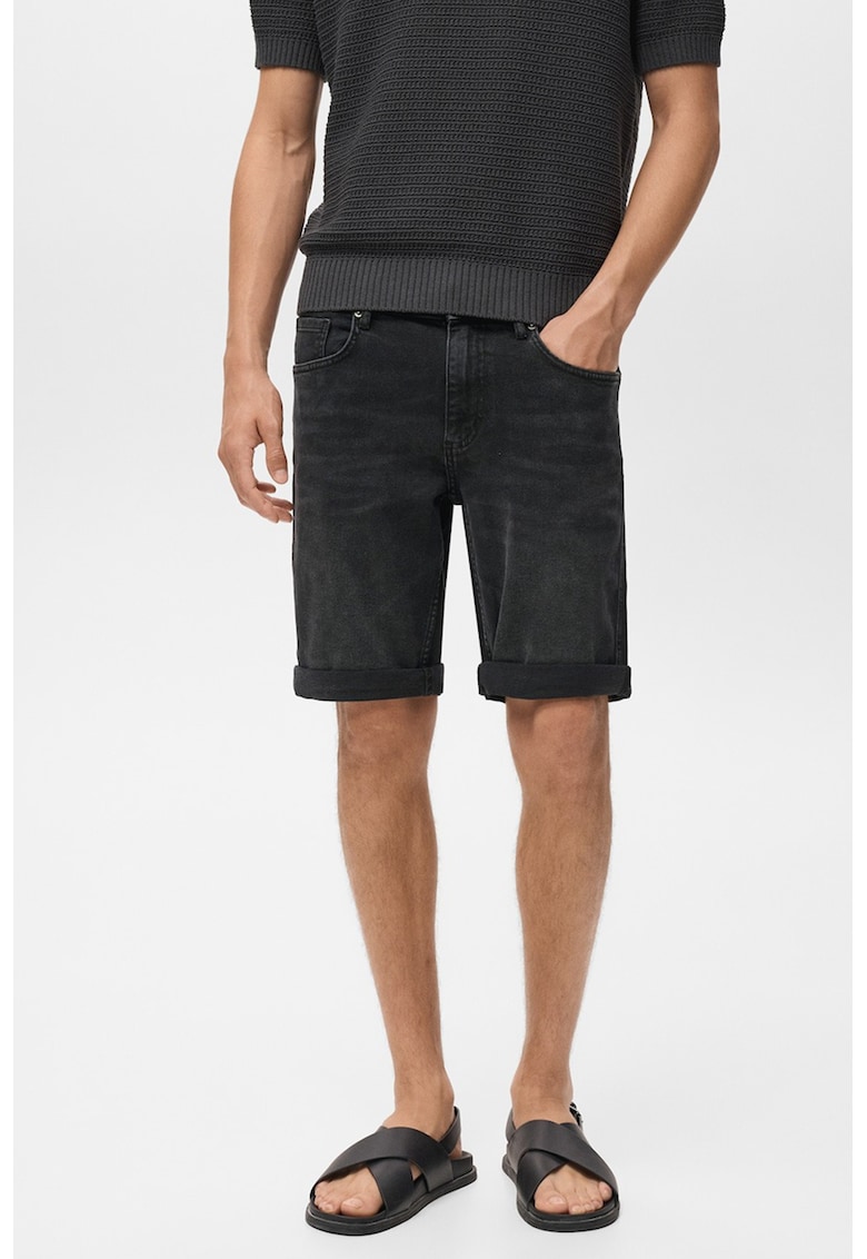 Слим дънкови бермуди Mango