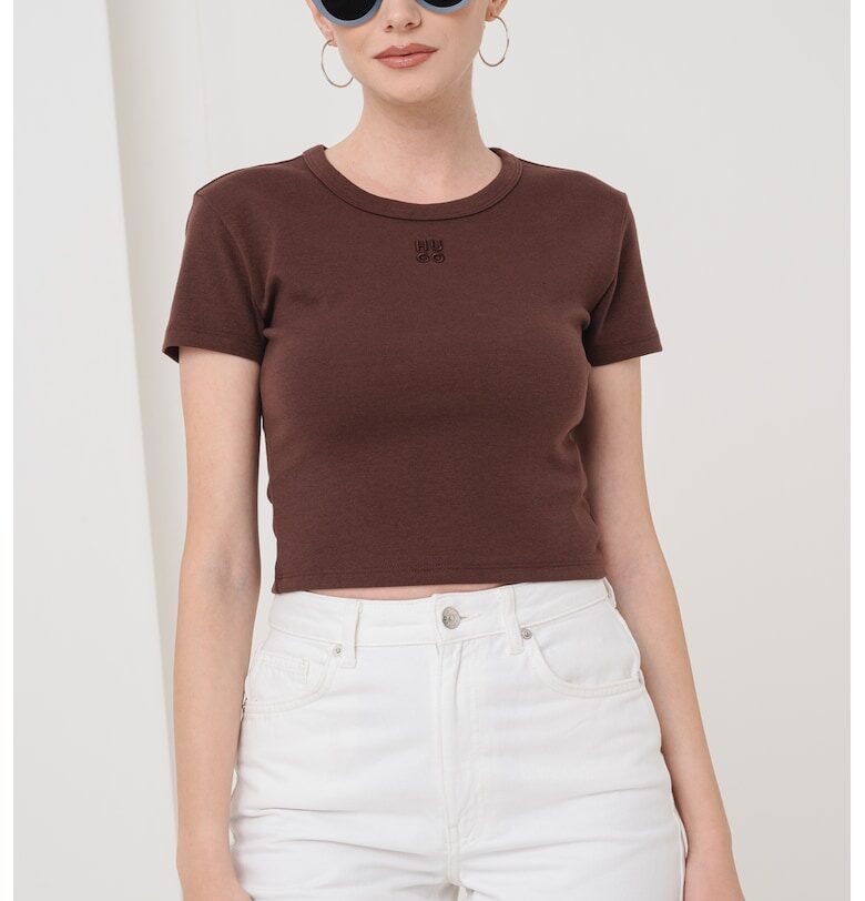 Слим къса тениска Delanor HUGO