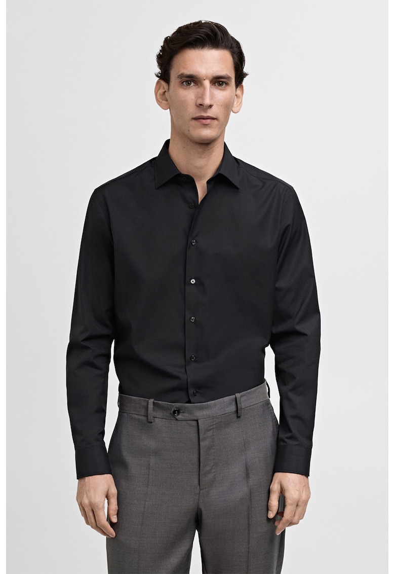 Слим памучна риза Mango