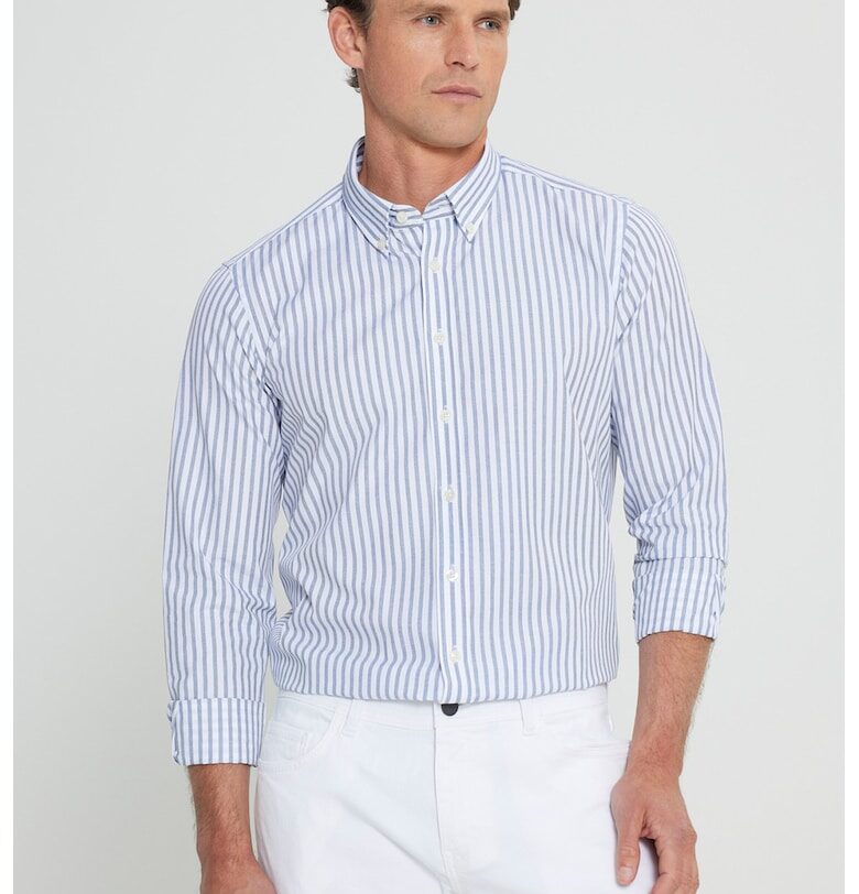 Слим памучна риза с райе ACCo