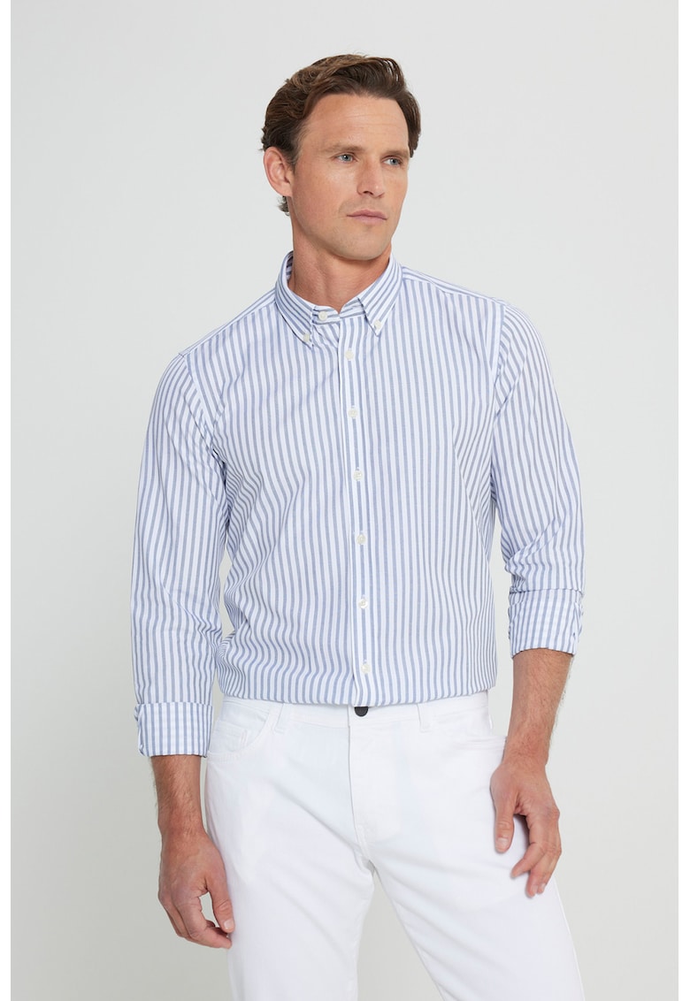 Слим памучна риза с райе ACCo