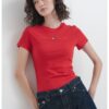 Слим памучна тениска Tommy Jeans