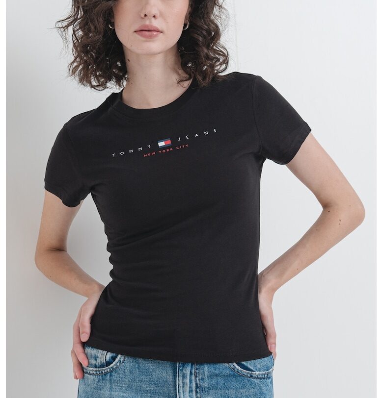 Слим памучна тениска Tommy Jeans