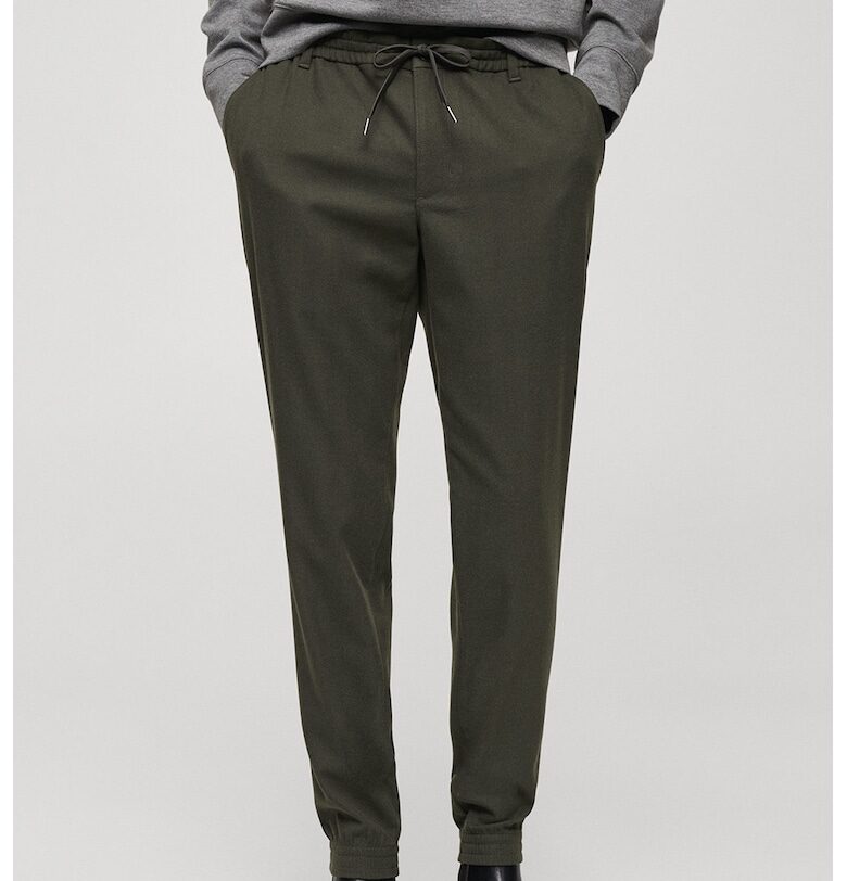 Слим панталон с регулируема талия Mango