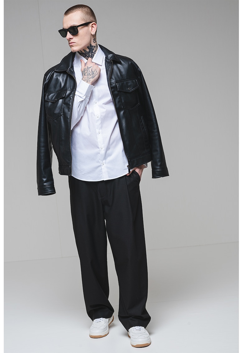 Слим риза с класическа яка CALVIN KLEIN