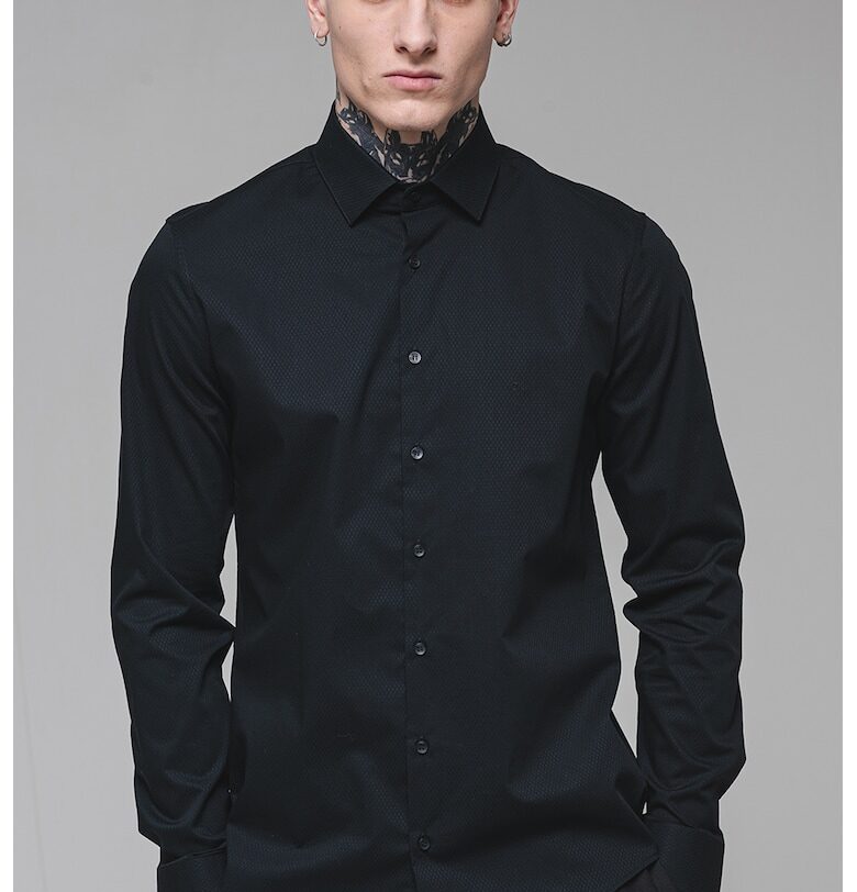 Слим риза с класическа яка CALVIN KLEIN