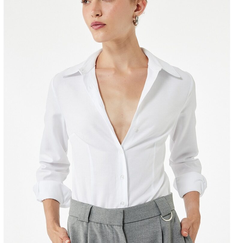 Слим риза с остра яка KOTON