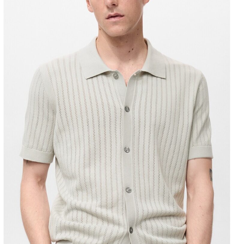 Слим риза с яка Mango