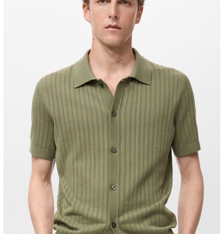 Слим риза с яка Mango