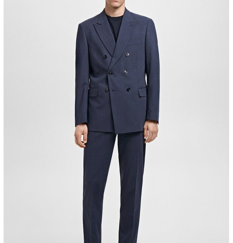 Слим сако с двуредно закопчаване Mango