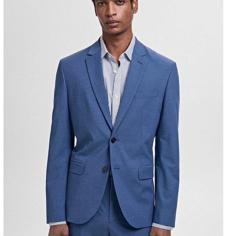 Слим сако с раздвоен ревер Mango