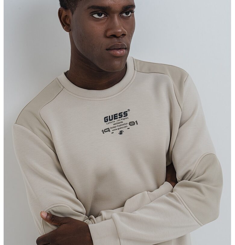 Слим суитшърт с лого GUESS