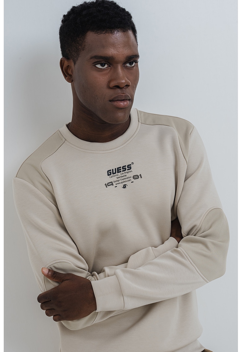 Слим суитшърт с лого GUESS