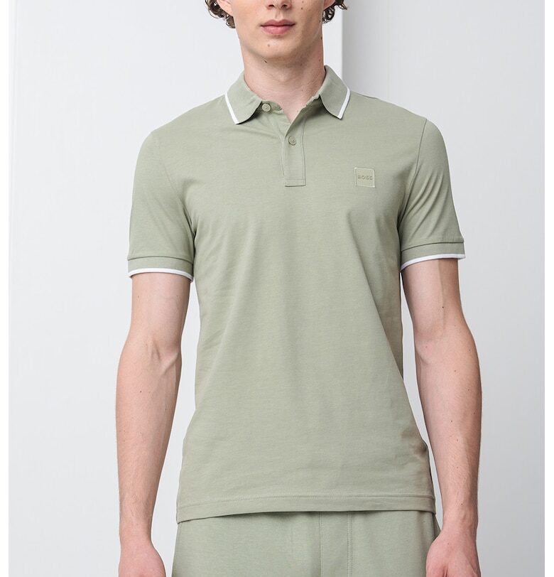 Слим тениска Passertip с яка BOSS